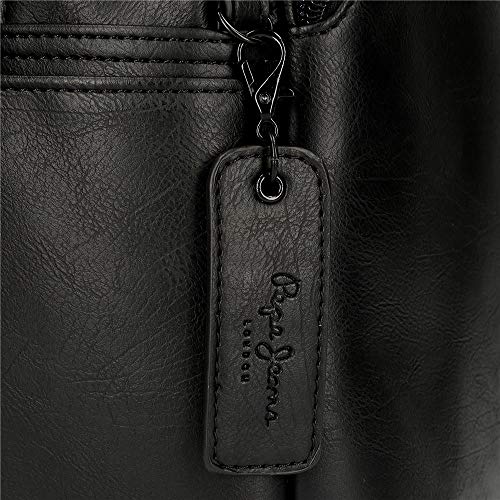 Bolso de Mano Pepe Jeans Vegan Negro, 24.5 x 15 x 6 cm