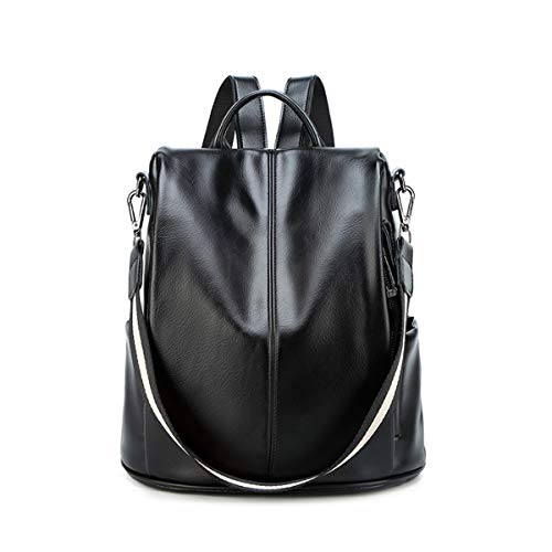 Bolso Mochila Cuero Mujer Antirrobo Mochilas Mujer Casual, JOSEKO Ligero de PU Impermeable Mochila de Viaje de Gran Capacidad Bolsa de Hombro Convertible con Adorno Colgante Tassel