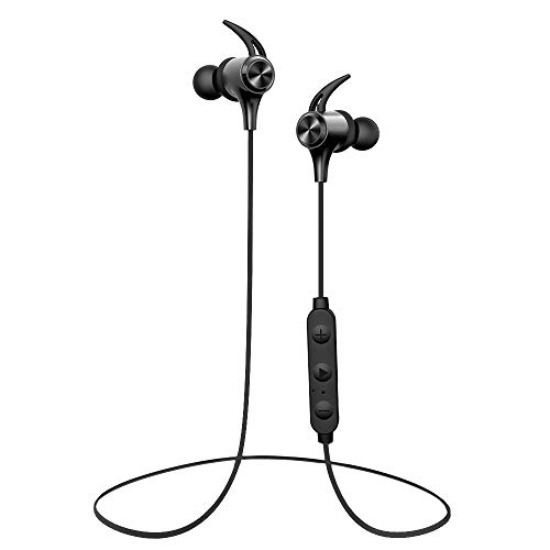 Boltune - Auriculares inalámbricos Bluetooth 5.0, 16 Horas de reproducción IPX7, Resistentes al Agua, con conexión magnética, micrófono CVC 8.0 para Correr, Gimnasio, Viajes