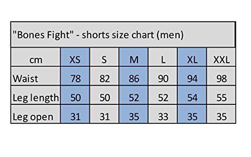 Bones Fight" Fight Short, MMA Short, BJJ, Grappling Short, Free Fight Short (S)