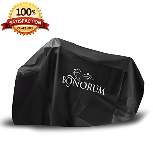 BONORUM Cubierta de Motocicleta Premium Hecha Resistente a rasgaduras y Combustible 190T - 2 vías bloqueables y contra el Viento - protección Lluvia, el Sol y el Polvo - (XL)