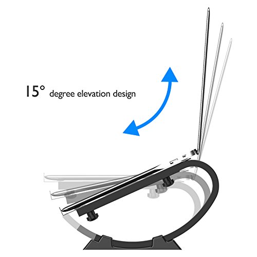 BONTEC Soporte portátil ergónomico Ajustable Curvo para computadora portátil y MacBook, Peso Máx. 10 kg