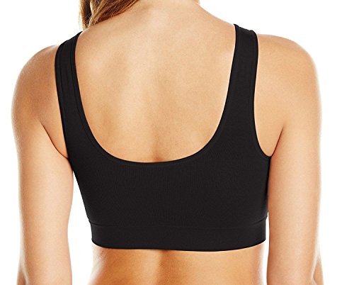 BOOLAVARD® 3-Piece Set confort Sport Bra: blanco, negro y color de la piel.