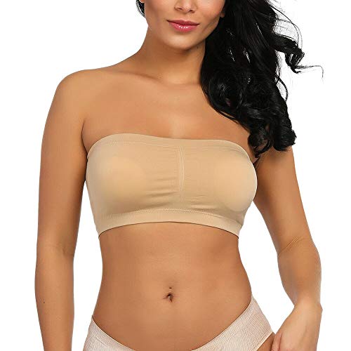 Boolavard Ladies Sexy Bandeau sin Tirantes sin Costura Boob Tubo Sujetador Estilo XXL: (42-44)