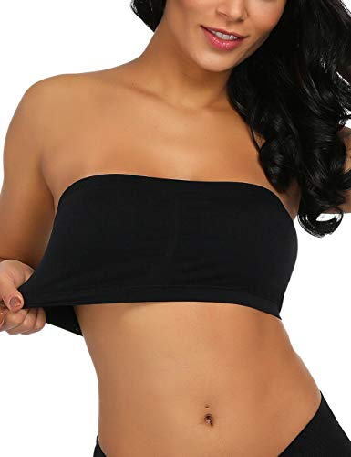 Boolavard Ladies Sexy Bandeau sin Tirantes sin Costura Boob Tubo Sujetador Estilo XXL: (42-44)