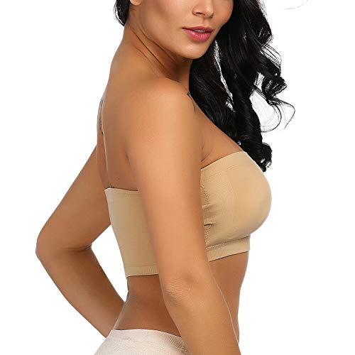 Boolavard Ladies Sexy Bandeau sin Tirantes sin Costura Boob Tubo Sujetador Estilo XXL: (42-44)