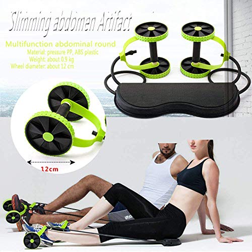 BOOM Multifunción Rodillo Doble AB Deporte, Rueda Equipo del Ejercicio Abdominal Core Entrenamiento De La Máquina, Hombres Mujeres Gimnasio En Casa Coaster Tire Roda Cintura Que Adelgaza Trainer