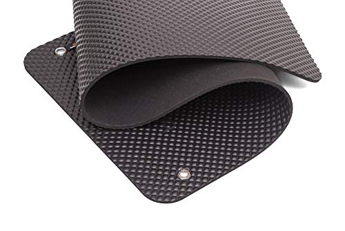 Bootymats - Colchoneta Fitness Multifunción para Todo Tipo de Entrenamiento: Fitness, Pilates, Abdominales, Estiramientos. Medidas: 160 x 60 cm. Grosor: 9 mm. Negra