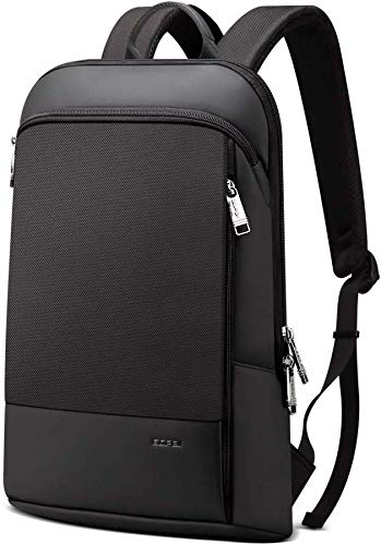 BOPAI Mochila Pase de Hombres y Mujeres Impermeable Mochila para Portátil Ligera Súper Delgada de 15 Pulgadas Hombres Mochila Antirrobo Ultraligera Mochila de Daypacks Negocios, Negro