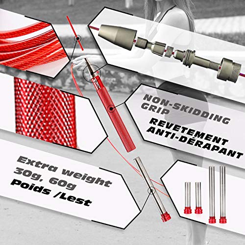 Born2Rise™ Comba para Saltar Empuñaduras de Aluminio Crossfit, Boxe, Fitness