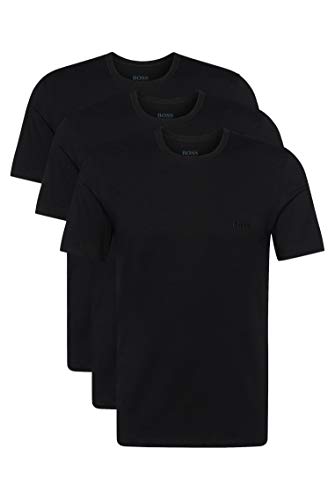 BOSS T-Shirt RN 3p Co Camiseta para Hombre, Negro (Black), Medium, pack de 3