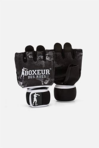 BOXEUR DES RUES - Black Neoprene Gloves For Fitness Training And Bodybuilding, Unisex