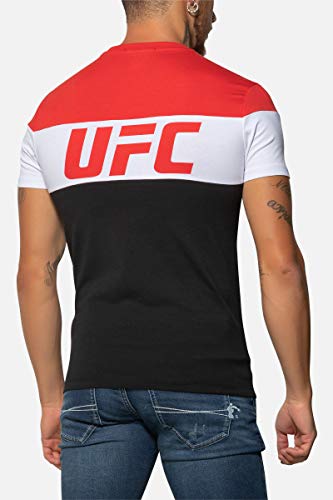 Boxeur des rues - UFC Basic Round Neck T Shirt with Contrast Details In Different Color, Man