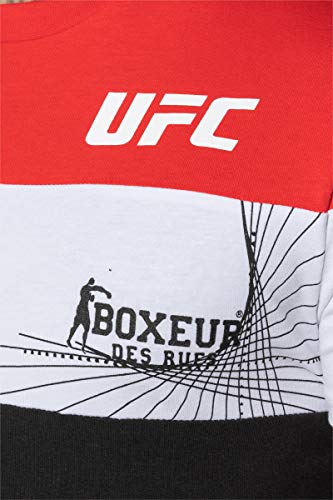 Boxeur des rues - UFC Basic Round Neck T Shirt with Contrast Details In Different Color, Man