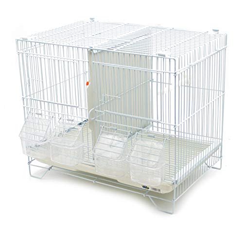 BPS Jaula de Incubación Jaula de Cría para Pájaros con Comedero Bebedero Saltador Cubeta Tamaño M/L (M: 43 x 29 x 40 cm) BPS-1304