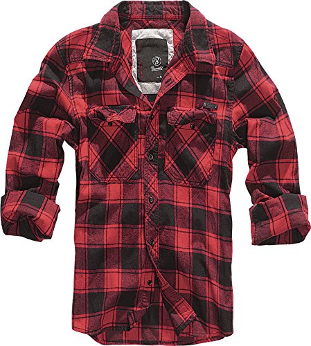 Brandit Check Shirt Camisa, Rojo/Negro, M para Mujer