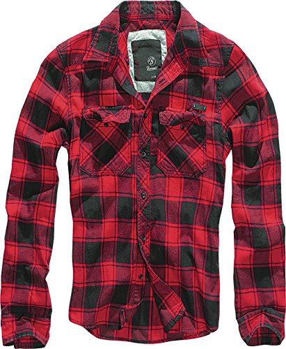 Brandit Check Shirt Camisa, Rojo/Negro, M para Mujer