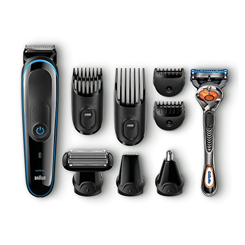 Braun 9 en 1 MGK3085 - Corta Barbas Hombre Todo en 1, Recortadora Barba, Depiladora Masculina, Máquina Cortar Pelo, Cortapelos Nariz y Orejas