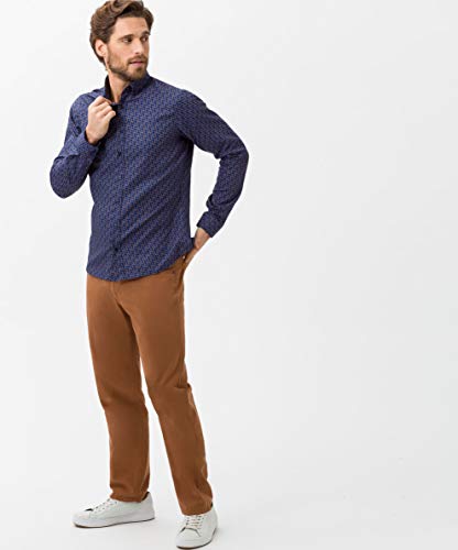 BRAX Cooper Fancy Marathon Supima Flachgewebe Five Pocket Uni Pantalones, Marrón (Caramel 54), W34/L32 (Talla del Fabricante: 34/32) para Hombre