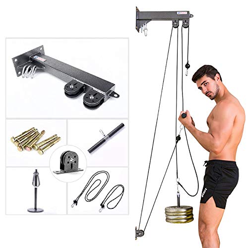 Brazo Blaster, y entrenador de fuerza, brazo bíceps tríceps cable accesorios cuerda de tracción de gimnasio rodillo de muñeca, máquina de entrenamiento montado en la pared sistema de polea de cable