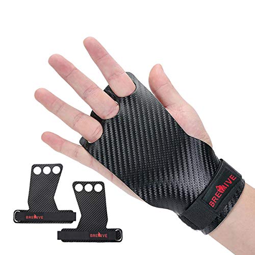 Breive Calleras para Crossfit, Hombre y Mujer, Calistenia, Dominadas, Gym, Guantillas Gymnasia, Barra, Anillas, Pullups, Weight Lifting, Chin Ups, Guantes Gimnasio, Levantamiento de Pesas, 3 Agujeros