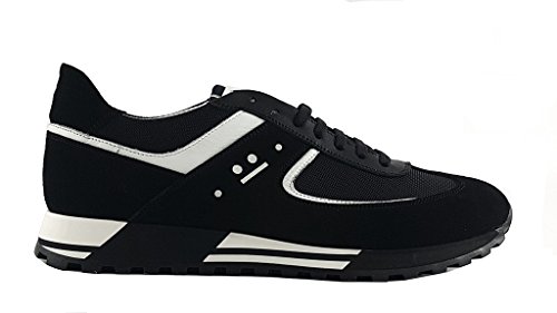 Brian Mills - Zapatillas Deportivas para Hombre, Fabricadas en Italia, 142A Negro Size: 39 EU