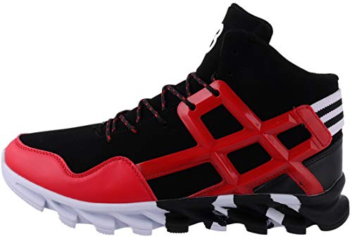 BRONAX Zapatillas Hombres Deporte Running Zapatos para Correr Gimnasio High Top Sneakers Deportivas Transpirables Casual Todo Rosso 43EU