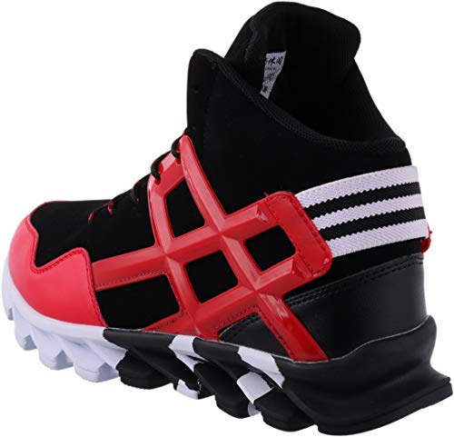 BRONAX Zapatillas Hombres Deporte Running Zapatos para Correr Gimnasio High Top Sneakers Deportivas Transpirables Casual Todo Rosso 43EU