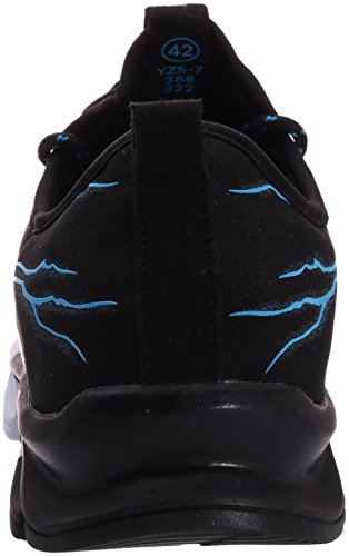 BRONAX Zapatos para Correr en Montaña y Asfalto Aire Libre y Deportes Zapatillas de Running Padel para Hombre Negro Azul 43