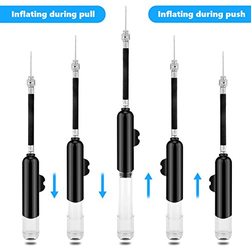 BROTOU Bomba de Bolas Bomba de Bicicleta A Mano Bidireccional Bomba de Baloncesto para Fútbol Baloncesto Rugby Fútbol Voleibol para Carretera,Montaña Bicicletas