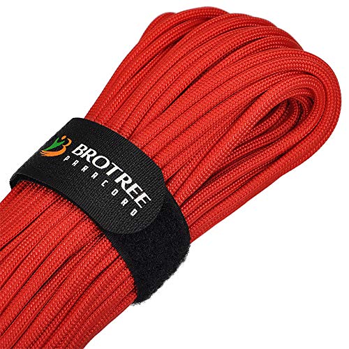 Brotree 550 Paracord Cuerda de Nailon Paracaídas 620lbs 9 Hilos Hebras para Escalada Kit de Supervivencia Acampada 30m