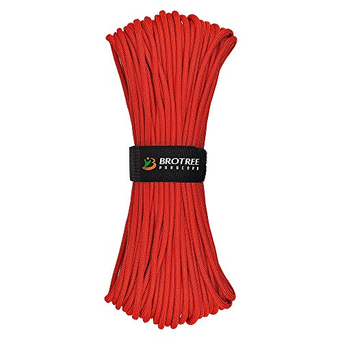 Brotree 550 Paracord Cuerda de Nailon Paracaídas 620lbs 9 Hilos Hebras para Escalada Kit de Supervivencia Acampada 30m