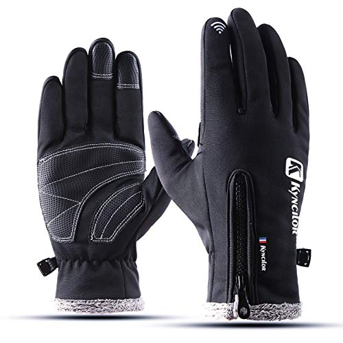 Bruce Dillon Guantes de esquí Impermeables para Hombres y Mujeres Guantes de esquí a Prueba de Viento Pantalla táctil térmica Guantes de Snowboard para Ciclismo de Deportes al Aire Libre - BXL