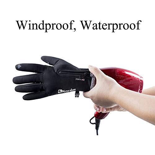 Bruce Dillon Men Women Waterproof Fleece Ski Warm Gloves Windproof Outdoor Winter Gloves Cycling Touch Screen Gloves Anti Slip Mittens Gift - Pink Gloves X S Palm Width 6-7CM