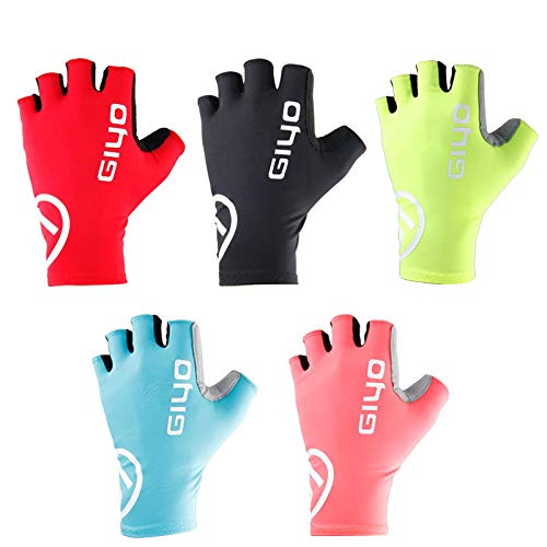 Bruce Dillon Riding Half Finger Gloves Non-Slip Bike Gloves Racing Road Bike Gloves Mountain Bike - Black X S