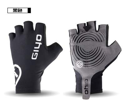 Bruce Dillon Riding Half Finger Gloves Non-Slip Bike Gloves Racing Road Bike Gloves Mountain Bike - Black X S