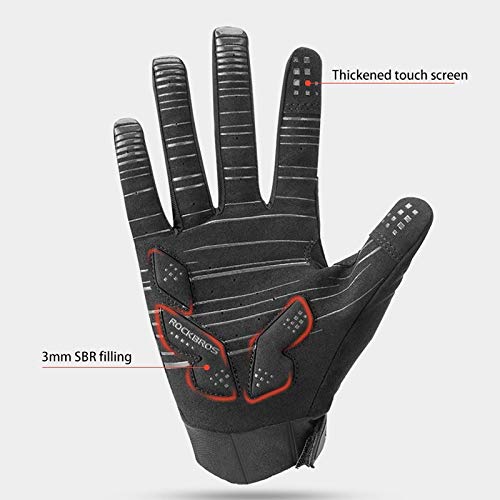 Bruce Dillon Windproof Riding Bicycle Gloves Touch Screen Riding Mountain Bike Bicycle Gloves Warm Motorcycle Winter Autumn Bike Clothing - a6 X M