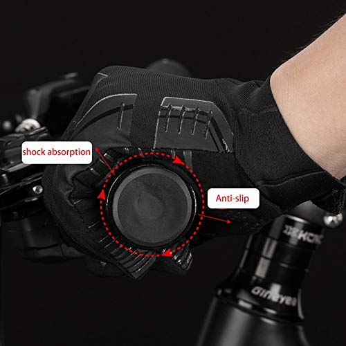 Bruce Dillon Windproof Riding Bicycle Gloves Touch Screen Riding Mountain Bike Bicycle Gloves Warm Motorcycle Winter Autumn Bike Clothing - a6 X M