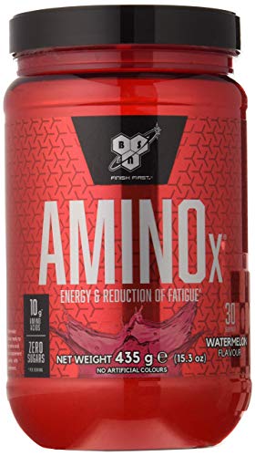 BSN Nutrition Amino X, Suplementos Deportivos BCAA Polvo con Aminoacidos Esenciales y Vitamina D, Aminoacidos BCAA para Musculacion, Sandía, 30 Porciones, 435g