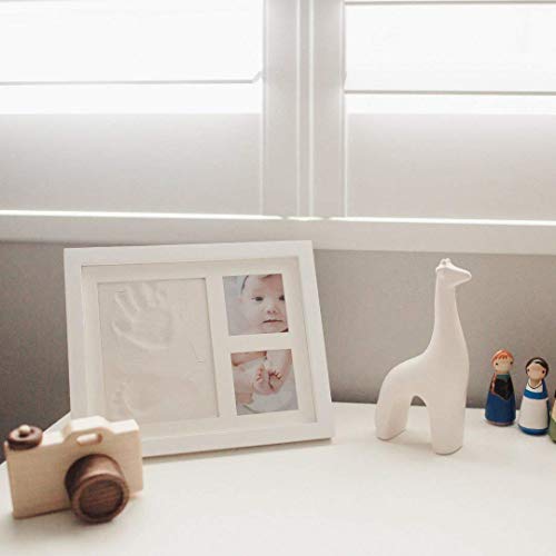 Bubzi Co Set de Marco de fotos y Huellas de bebé en Arcilla – Recuerdo de las huellas de mano y pie – Regalos para bebes – Set de modelado ideal decoración de habitación bebé o regalo de baby shower