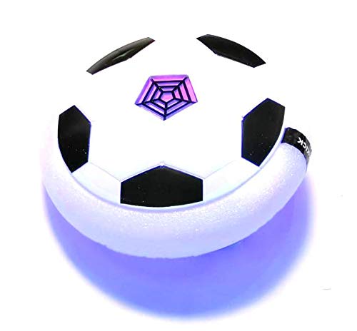 Buycrafty Kids Toys Air Power Soccer Ball Football Disk with LED Light Foam Bumper