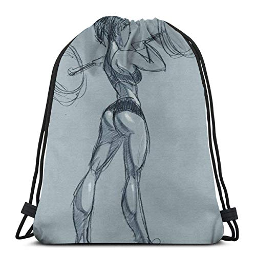 BXBX Mochila con cordón Bolsas Halterofilia Sport Gym String Storage Sackpack