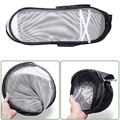 BYBYC Las jaulas portátiles Plegable Golf Chipping del cabeceo Cubierta Exterior Golf Swing de Golpear la práctica del Golf Net Fácil Material Entrenamiento,Net + Pad + P Rod + 6 Balls