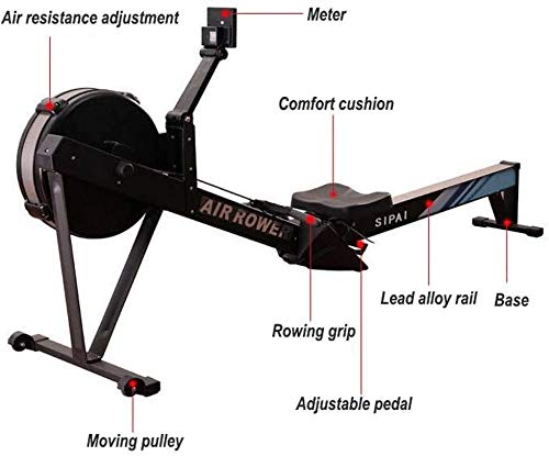 BZLLW Rower de la Aptitud de la máquina Gimnasio en casa Plegable Resistencia magnética Rower Ejercicio de reducción de Grasas