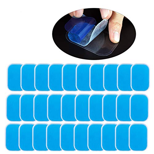 C100AE 60 PCS Gel Pad para EMS Electroestimulador Muscular Abdominales, EMS Gel Hojas para Masajeador Eléctrico Cinturó, ABS Estimulador Muscular Repuesto De Repuesto Accesorios