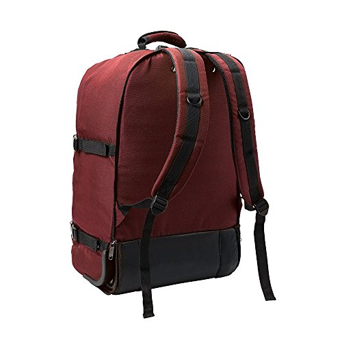 Cabin Max Maleta con Ruedas, Maletas de Viaje Cabina 55x40x20, Convertible en Mochila – Equipaje con Ruedas de 44 litros y 1,7 kilogramos de Peso (Oxide Red)