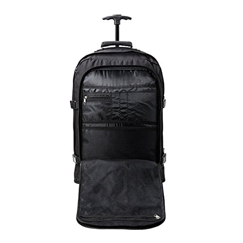 Cabin Max Maleta con Ruedas, Maletas de Viaje Cabina 55x40x20, Convertible en Mochila – Equipaje con Ruedas de 44 litros y 1,7 kilogramos de Peso (Oxide Red)