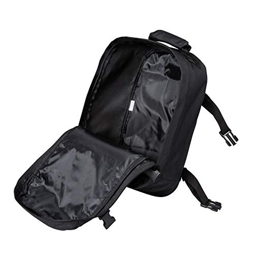 Cabin Max Metz 20L 40x20x25 cm Maleta de Cabina Pequeña Mochila de Viaje Stowaway Ideal para Llevar Debajo del Asiento en Ryanair (Negro)