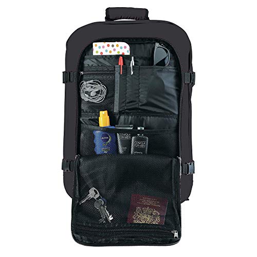 Cabin Max - Mochila (apta como equipaje de mano, 44 L, 55 x 40 x 20 cm), color negro