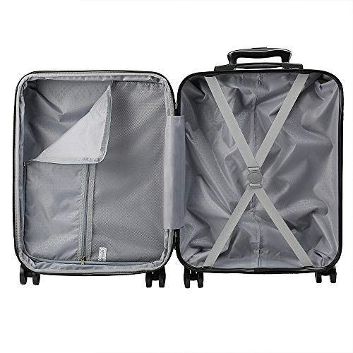 Cabin Max Velocity - Maleta para Equipaje de Cabina Ligera | Trolley de ABS con Ruedas de 55 x 40 x 20 cm Extensible a 55 x 40 x 25 cm Aprobado para Vuelo en Ryanair, EasyJet, BA (Sevilla Naranja)